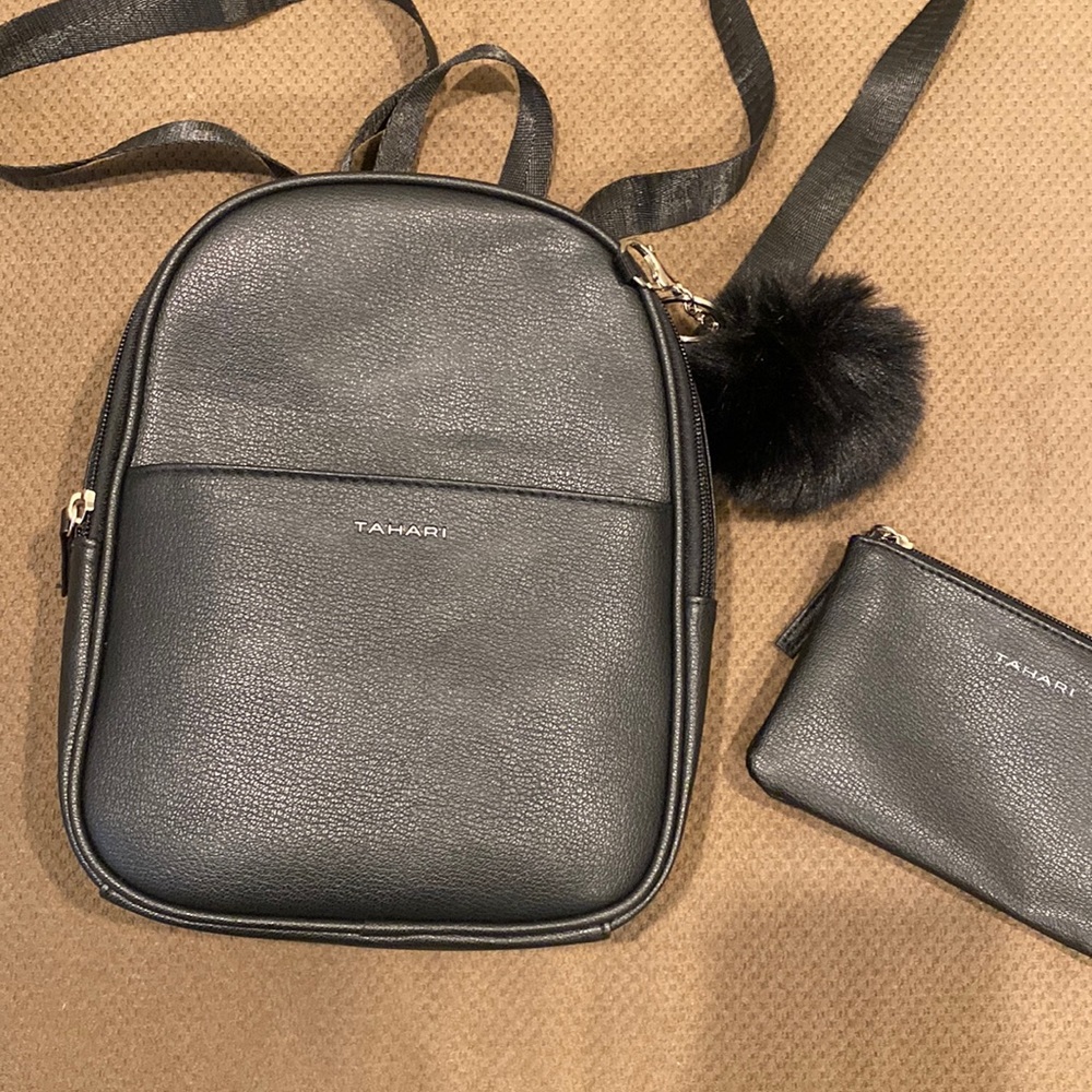Tahari backpack and zipper pouch. Brand new!